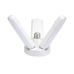 Lâmpada Luminária Led Pétala 38w 3 folhas Ajustável Multi Ângulos Bivolt Branco Frio 6500k