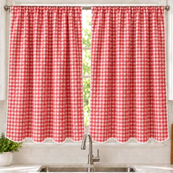 Cortina de Cozinha Oxford Estampada 2,80 x 1,40 Para Janela Vitrô Lavável