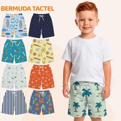 Bermuda Tactel Menino Moda Verão Infantil L18