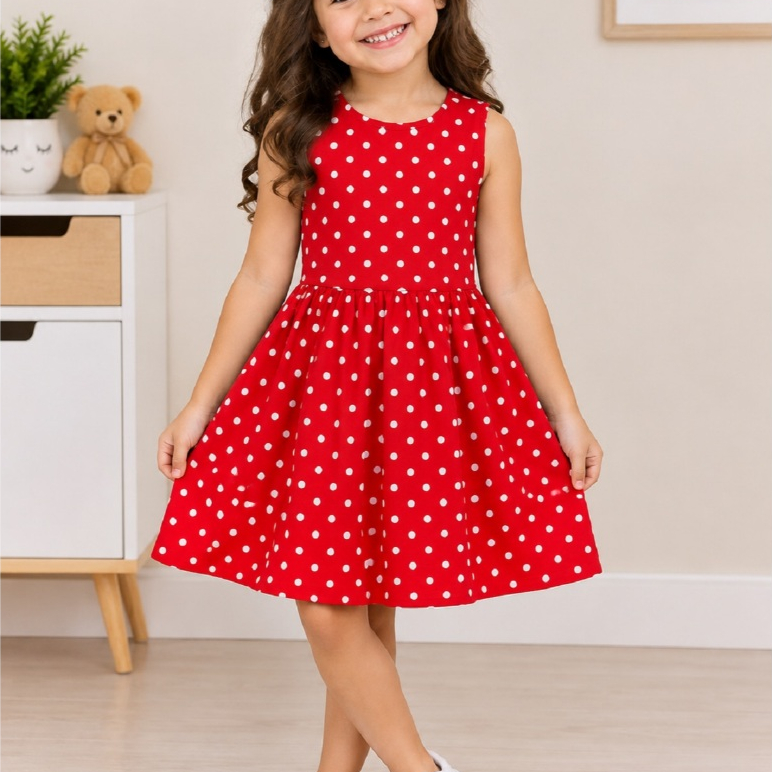 Vestido Infantil Menina Regata Estampado Verão Confortável - Estampa sortida