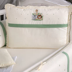 Kit Berço 10 Peças Menino Safari Verde com Mosquiteiro - Enxoval Completo Brubrelel Baby