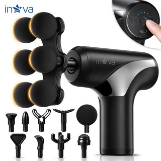 INOVA Massageador Elétrico Profissional Muscular Pistola de Massagem Corporal 10 Cabeças USB-C
