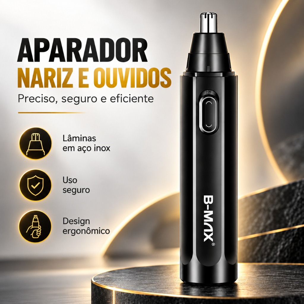 Aparador de Pelos Nariz Maquininha Recarregável Original B-Max