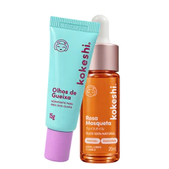 Kit Kokeshi Olhos de Gueixa e Óleo de Rosa Mosqueta Natural com Hidratação Intensa