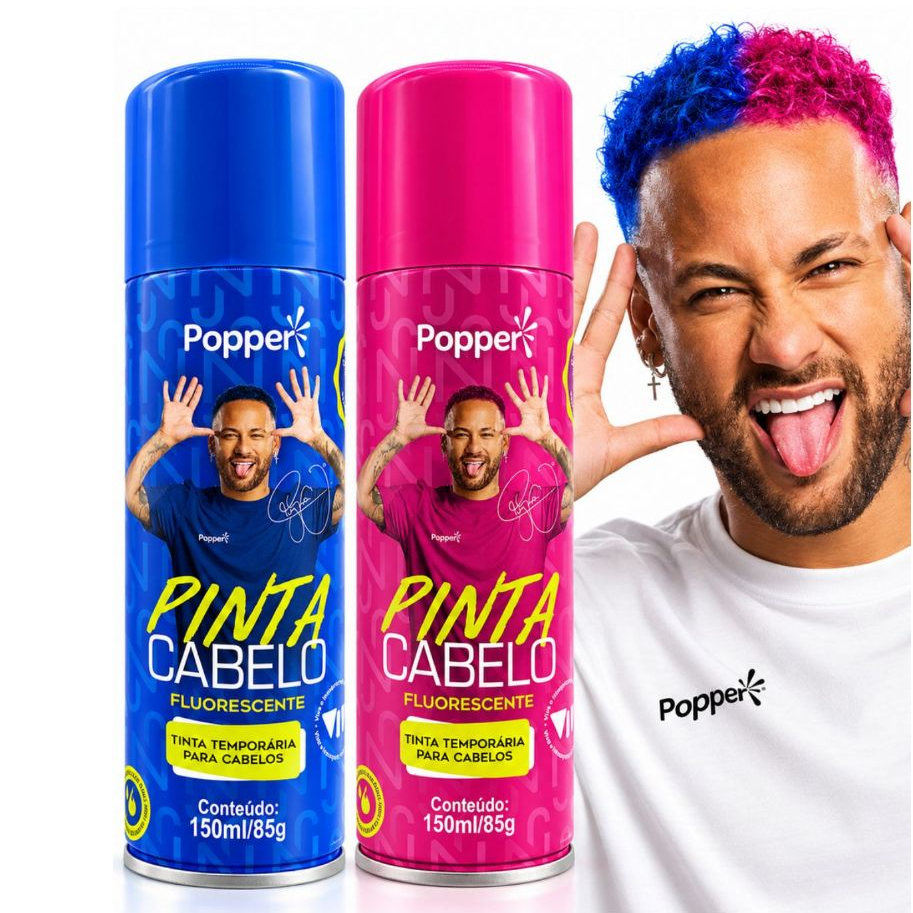 Tinta Spray Para Cabelo Maluco  Maneiro Fluorescente Temporária Colorida 150ml Lavável Alegria Escola