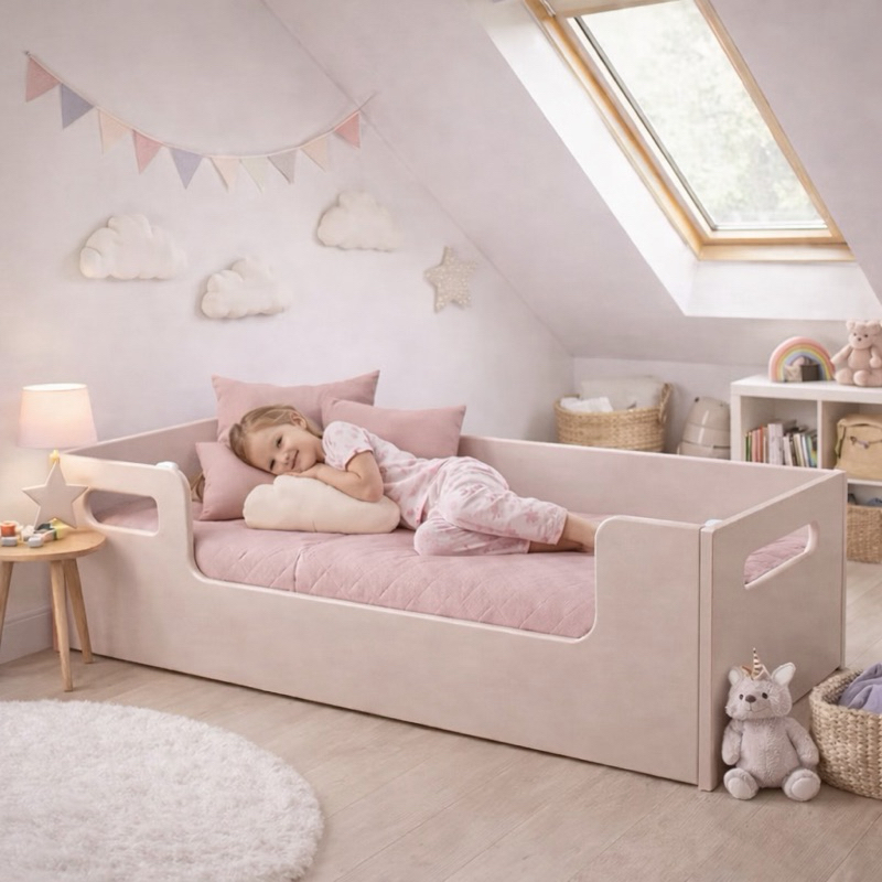 Cama Montessoriana Com e Sem Colchão 150x70cm Infantil Juvenil Menina/Menino Design Moderno