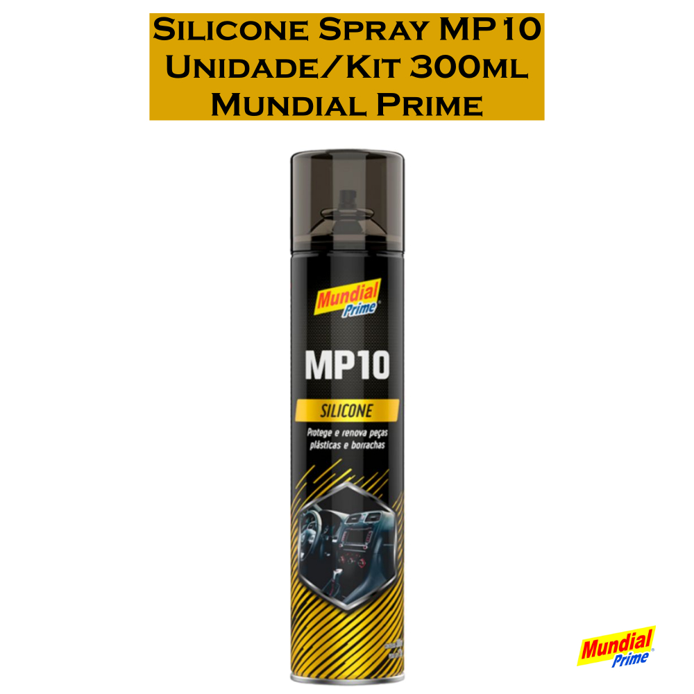 Silicone em Spray c/ 300ml Perfumado Automotivo p/ Couro Borracha Plástico Unidade e Kit MUNDIAL PRIME em Oferta na Shopee