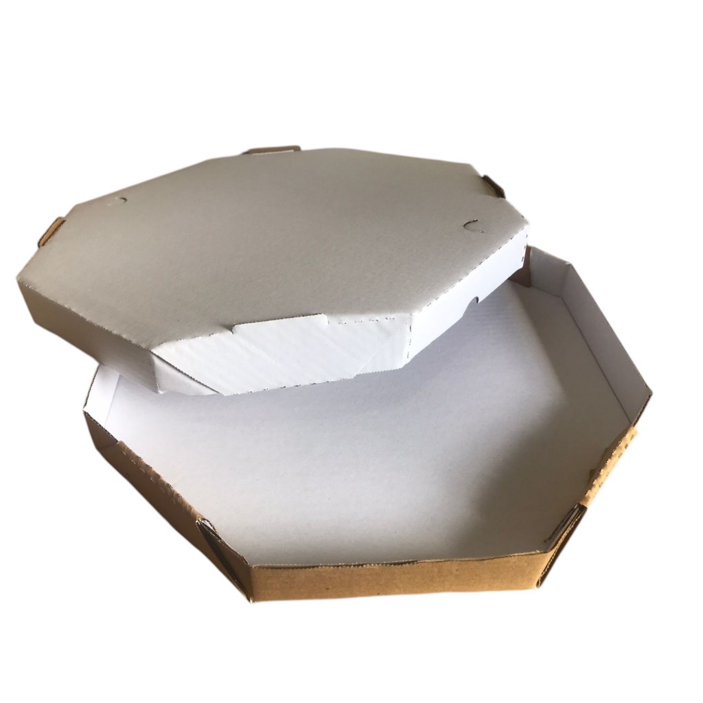 CAIXA PARA PIZZA ESFIHA SALGADO DOCES, TAMANHO 40cm x 4cm DE ALTURA FORTE E RESISTENTE COR BRANCA (PACOTE 25 unidade)