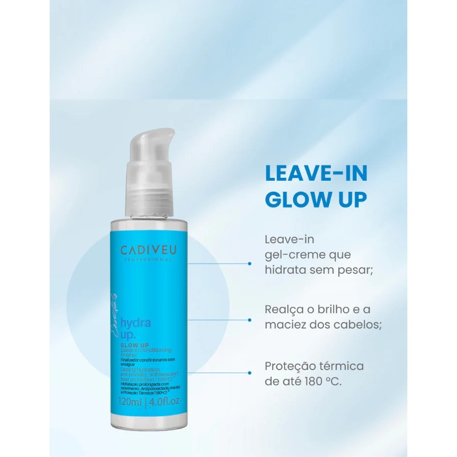 Cadiveu Kit Hydra Up Shampoo 250ml E Glow Up Leave-In 120ml · foto 2