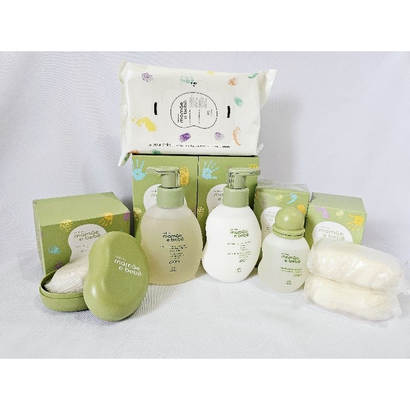 Natura Mamãe e Bebê kit com Saboneteira em Oferta na Shopee