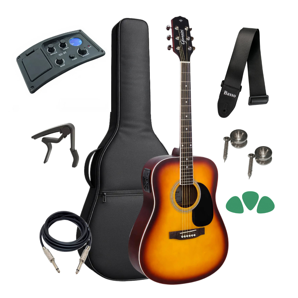 Violão Giannini Gd1 Ts Folk Kit Capa Acessorios Full em Oferta na Shopee