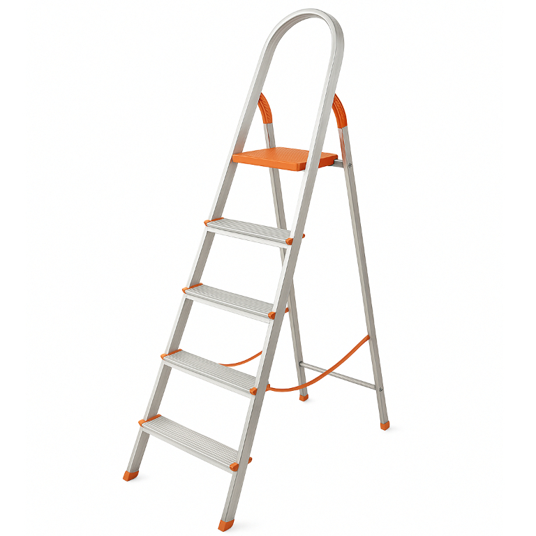 Escada 5 Degraus De Alumínio Domestica Residencial Eds005 Agata