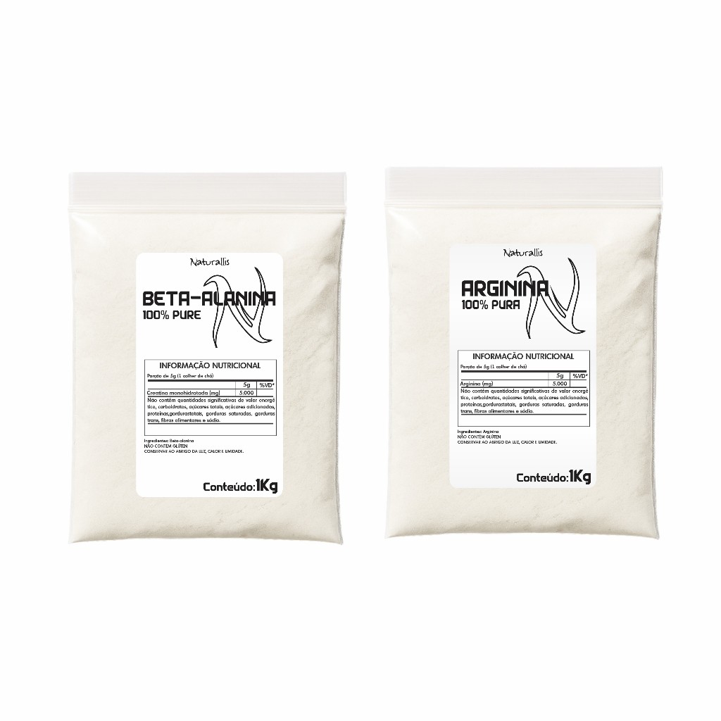 Combo Beta Alanina + Arginina 100% Puras 1Kg