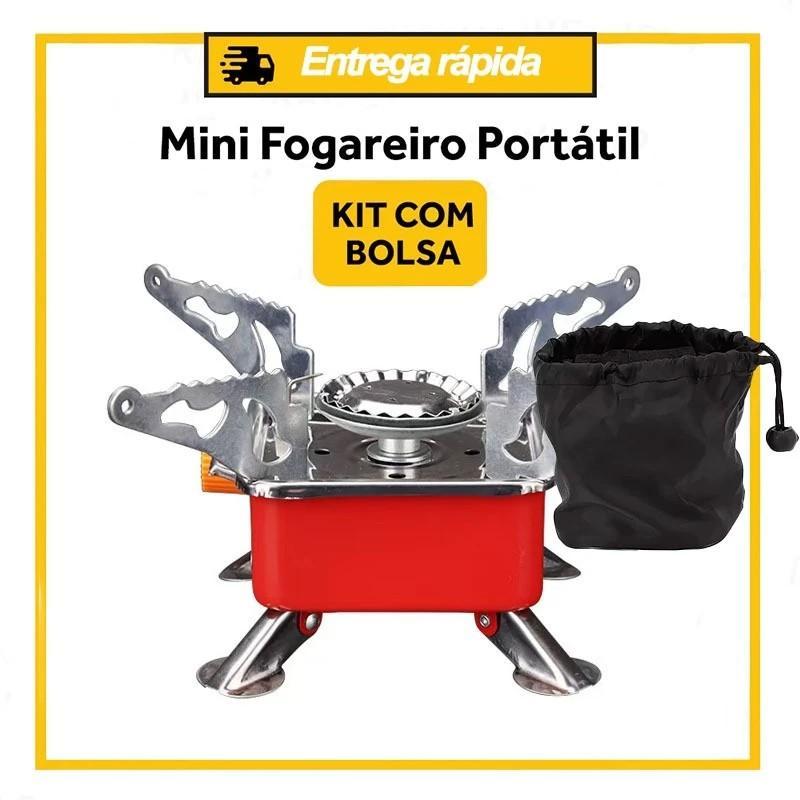 Mini Fogareiro Portátil Gás Dobrável Ign Automática Camping em Oferta na Shopee