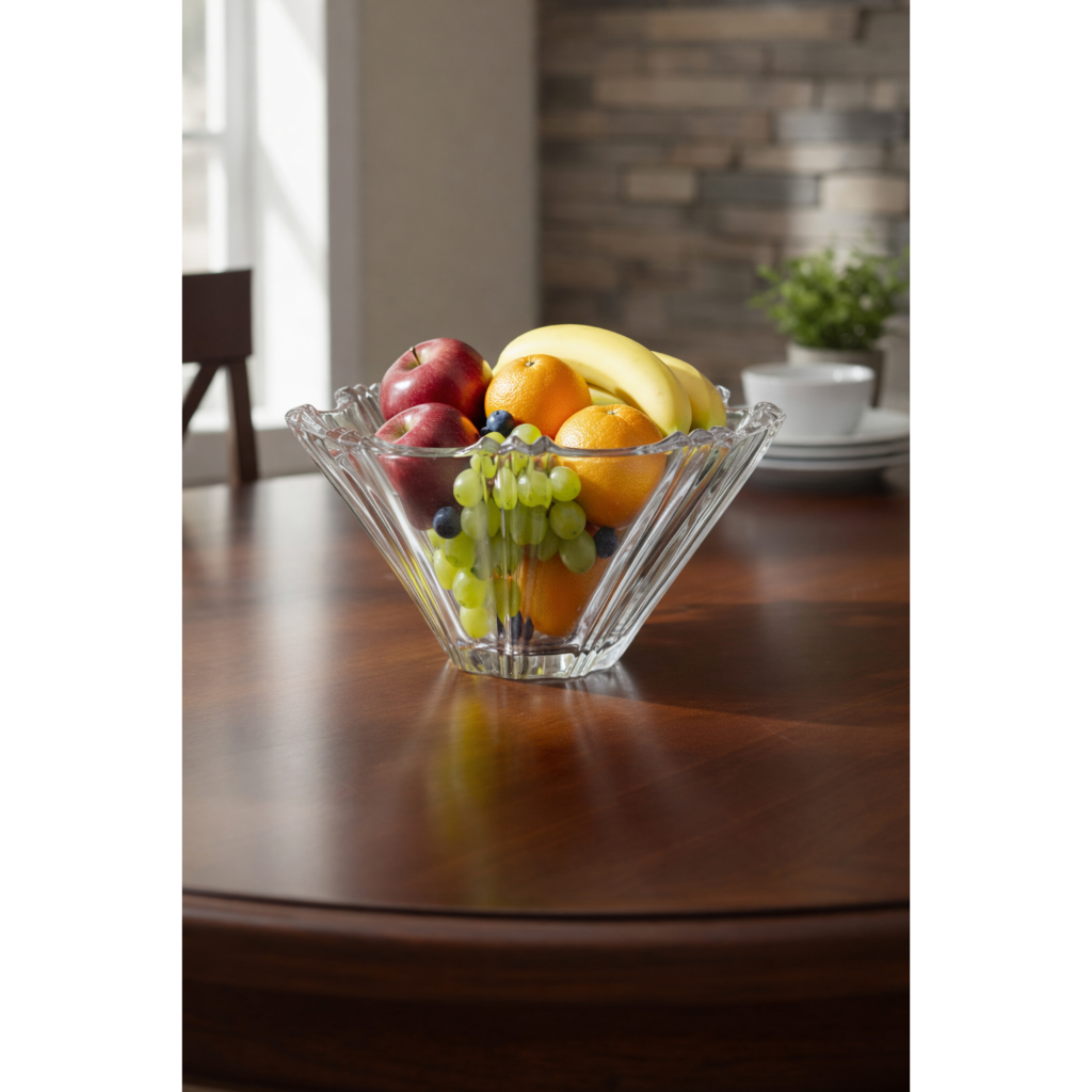 Fruteira e Saladeira de Vidro, Fruteira Funda Vidro Resistente, Fruteira Mesa - Ruvolo
