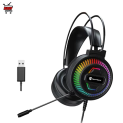 Headset Gamer USB Delta F7140 Com Microfone Som Potente RGB PC Aitek