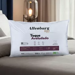 Travesseiro Altenburg Toque Aveludado Suporte Médio Antialérgico Macio Lavável