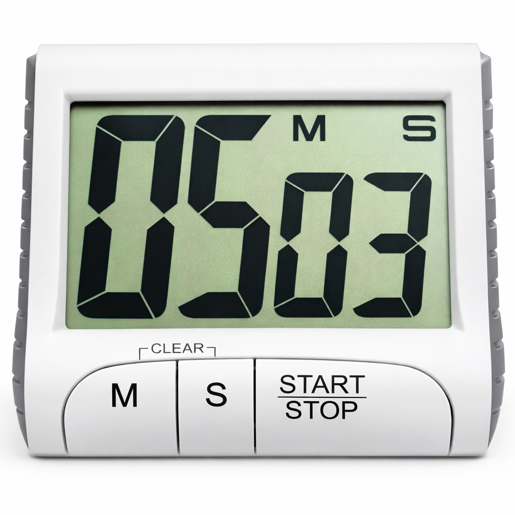 Cronômetro Temporizador Timer Digital Alarme Alto Display Grande LCD Cozinha Academia Laboratório