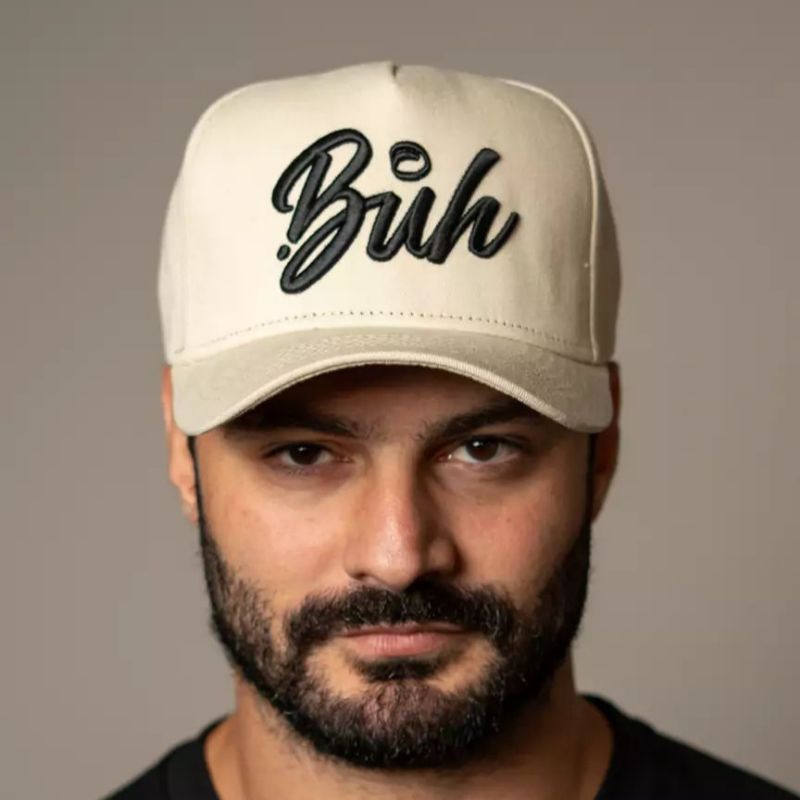 Boné Buh Snapback Signature Areia Aba Curva Original