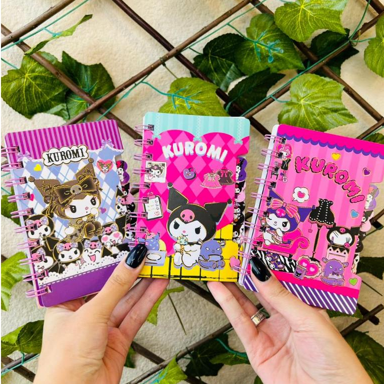 Mini Caderninho de Anotações Kuromi Papelaria Fofa Kawaii Caderno Desenho Animado Hello Kitty Aulas em Oferta na Shopee