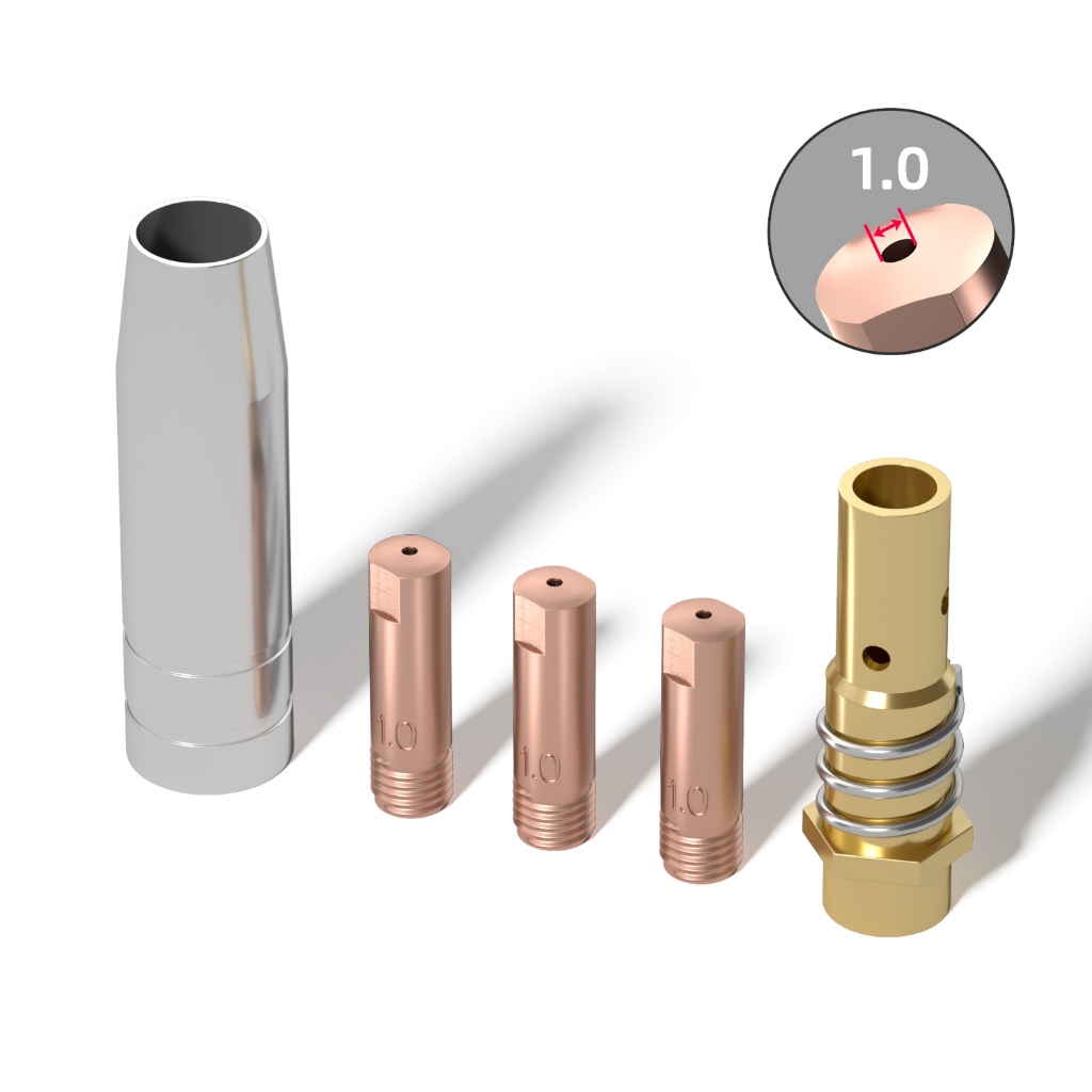 5 Pç Kit Bicos 0,8/1,0MM 15AK M6 Bocal Difusor Isolador PARA Tocha Mig 14/15AK MIG C/S GÁS Pronto Entrega ANDELI em Oferta na Shopee