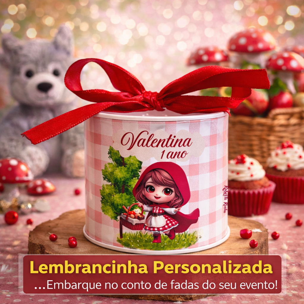 Tubolata lembrancinha personalizada 5x6 - Lembrancinhas CHAPÉUZINHO VERMELHO | Maternidade | Aniversário
