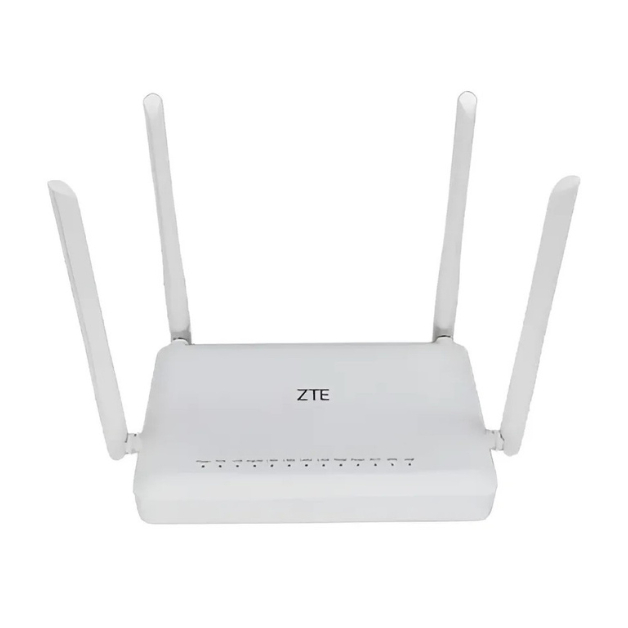 Kit ONT ZTE F6600P Wi-Fi 6 Dual Band Gigabit GPON ONU Roteador Wifi Semi Novo