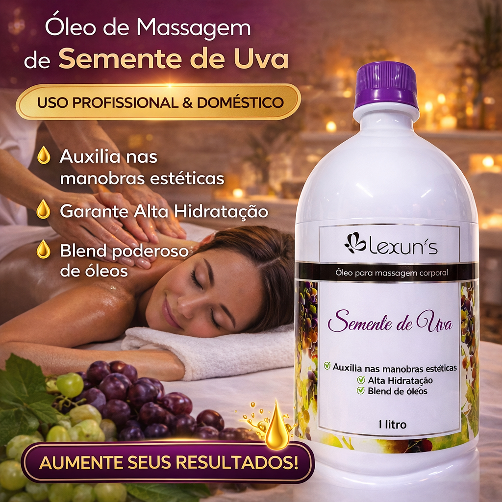 Óleo de Massagem Semente de Uva 1 Litro em Oferta na Shopee