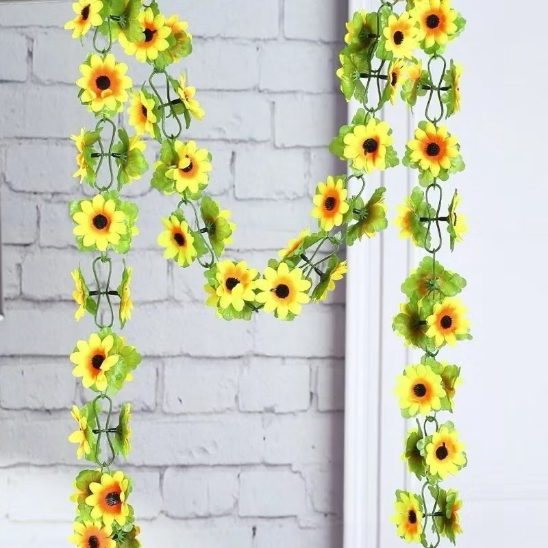 CORRENTE DE GIRASSOL | TAM.: 1,80 METROS | ARTIFICIAL | ALTA QUALIDADE | VERSÁTIL E DURÁVEL | CASA E DECORAÇÃO | JARDIM