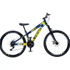Bicicleta Aro 26 Vikingx Tuff x25 Vmaxx 21v Shimano Freios a Disco Com Suspensão
