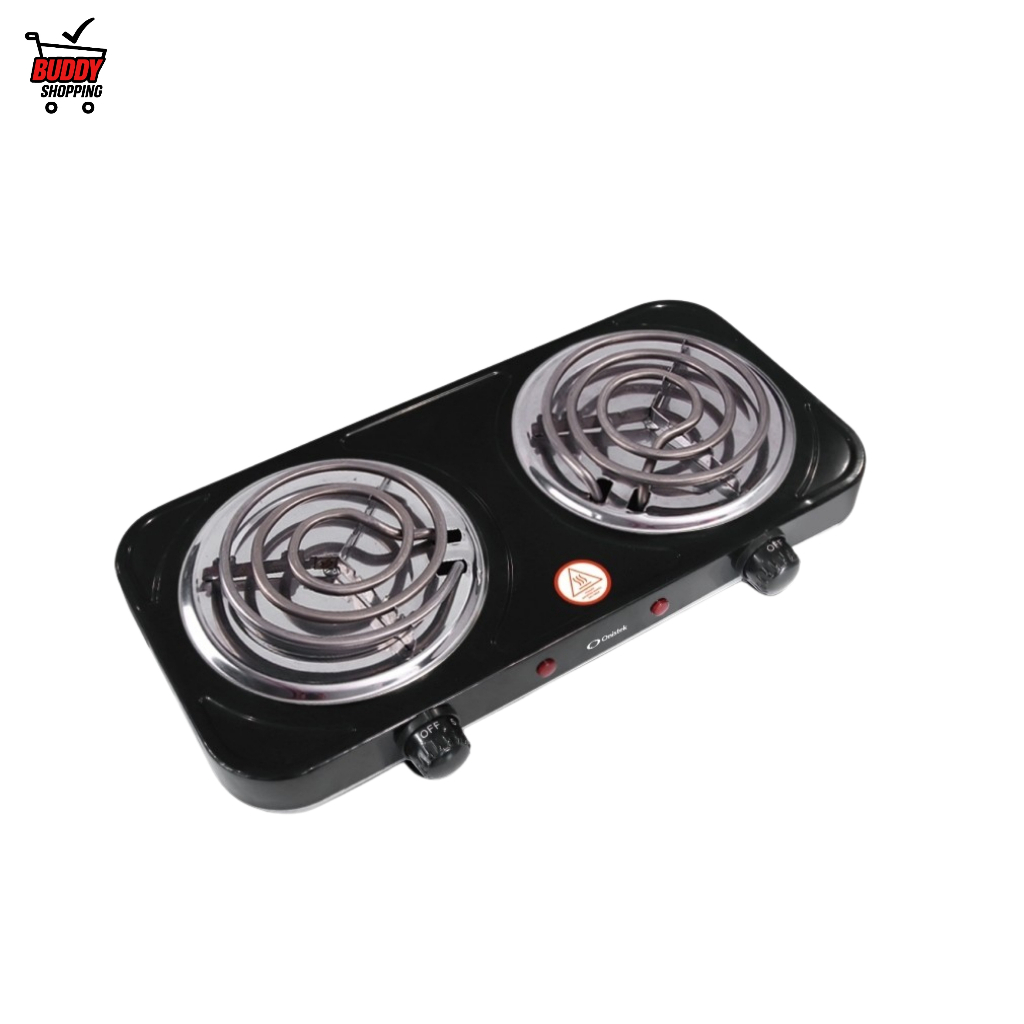 Fogão Elétrico Portátil 2 Bocas 2000W Antiaderente Preto ON-FE403 45x24,5cm 127V/220V em Oferta na Shopee