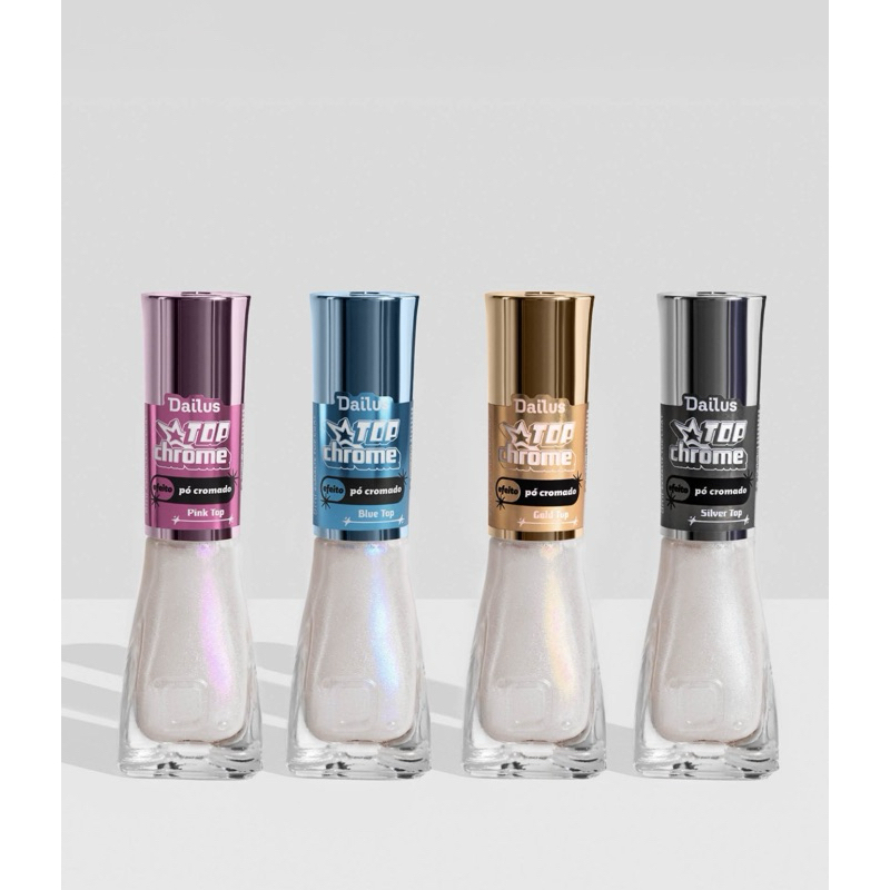 Esmalte Dailus Coleção Top Chrome - Efeito Pó Cromado em Oferta na Shopee