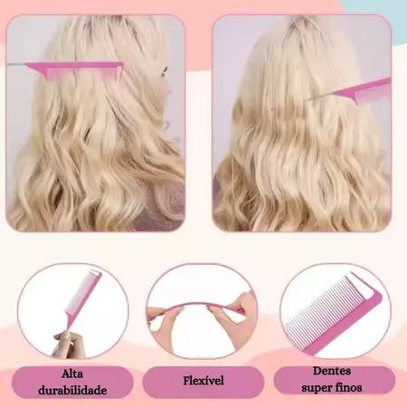 Kit 3 Pente Escova Escovinha Baby Hair Sobrancelha Cabelo — imagem 2 de 2