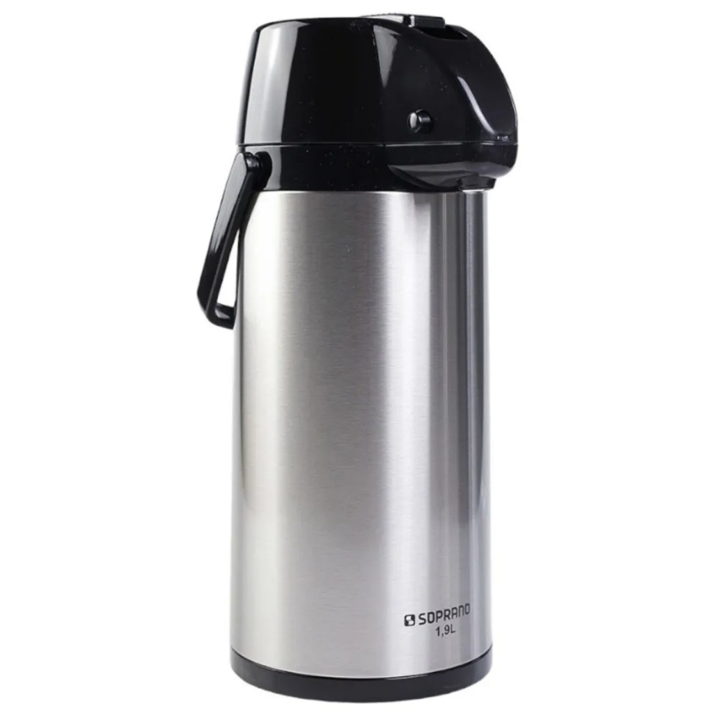 Garrafa Térmica de Inox 1,9 Litros Exclusiva Soprano