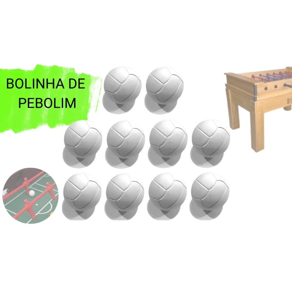 Kit Bolinha de Pebolim Profissional  Bolas para Totó Mesa de Pebolim Bar Salão de Jogos KIT COM 5 OU 10 UNIDADES