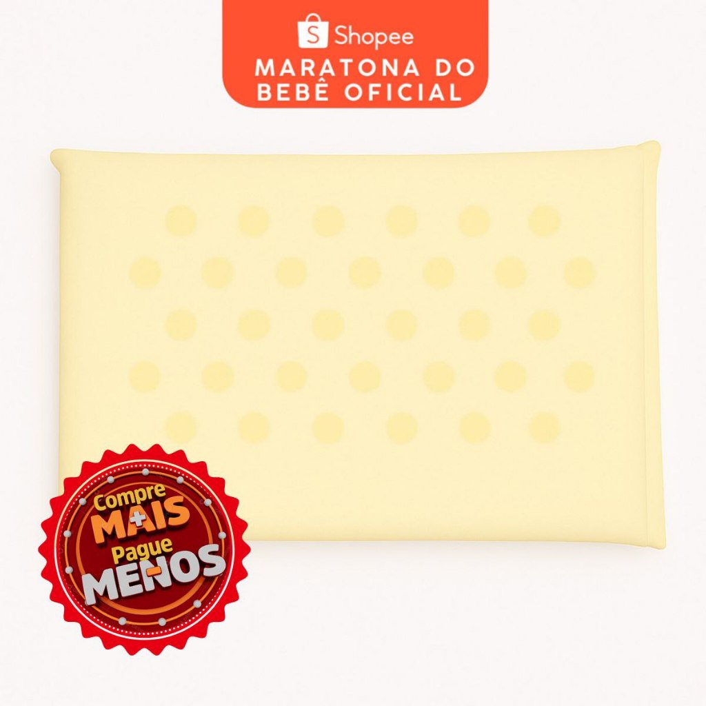 Travesseiro Bebe Antissufocante Antialérgico Furos Carrinho Berço Menino Menina