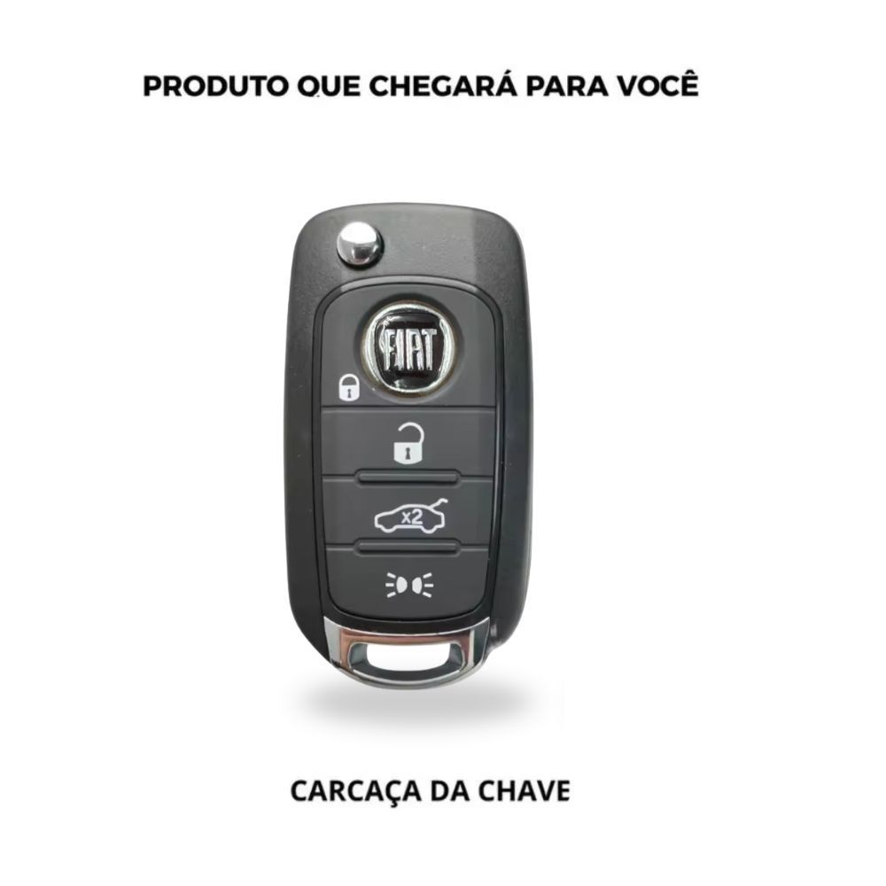 Carcaça Chave Canivete Fiat Argo Cronos 4 Botões 2017 A 2022