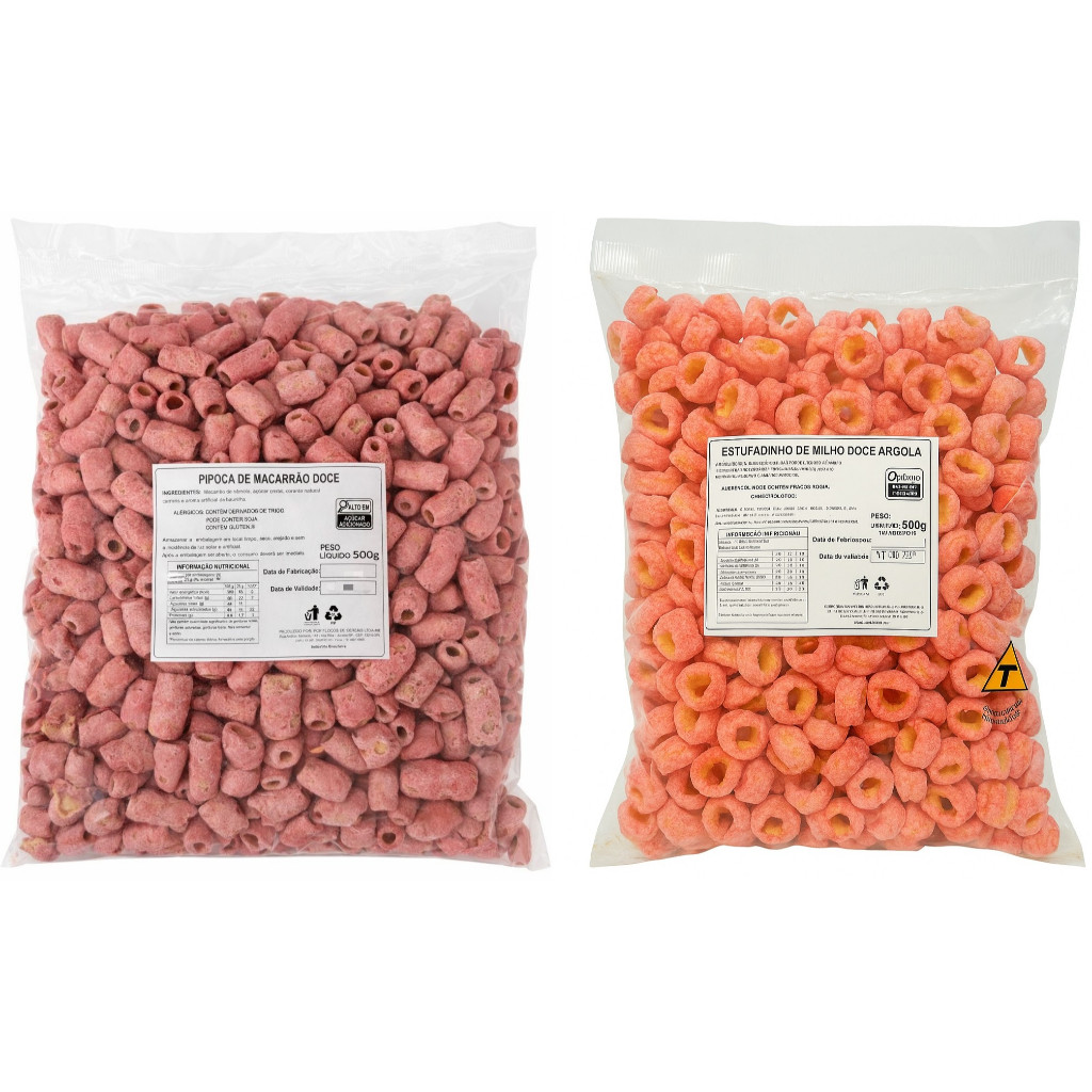 Pipoca Doce 500g - Todos Os Sabores - Direto Da Fábrica - Envio Imediato