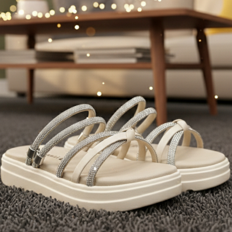 Birken Adulto Menina Sandalia Tamanco Feminino Brilho Tratorada Leve e Confortavel