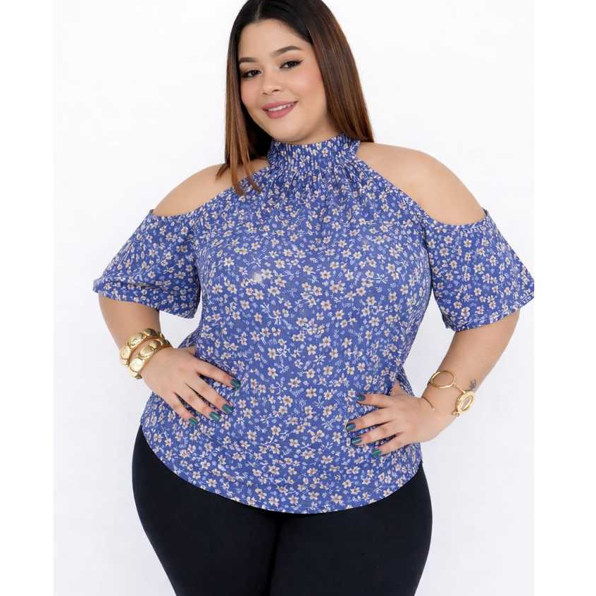 Outfit - Blusa Feminina Plus Size  Tendencia Primavera Verão 2025 Atendimento Inmediato