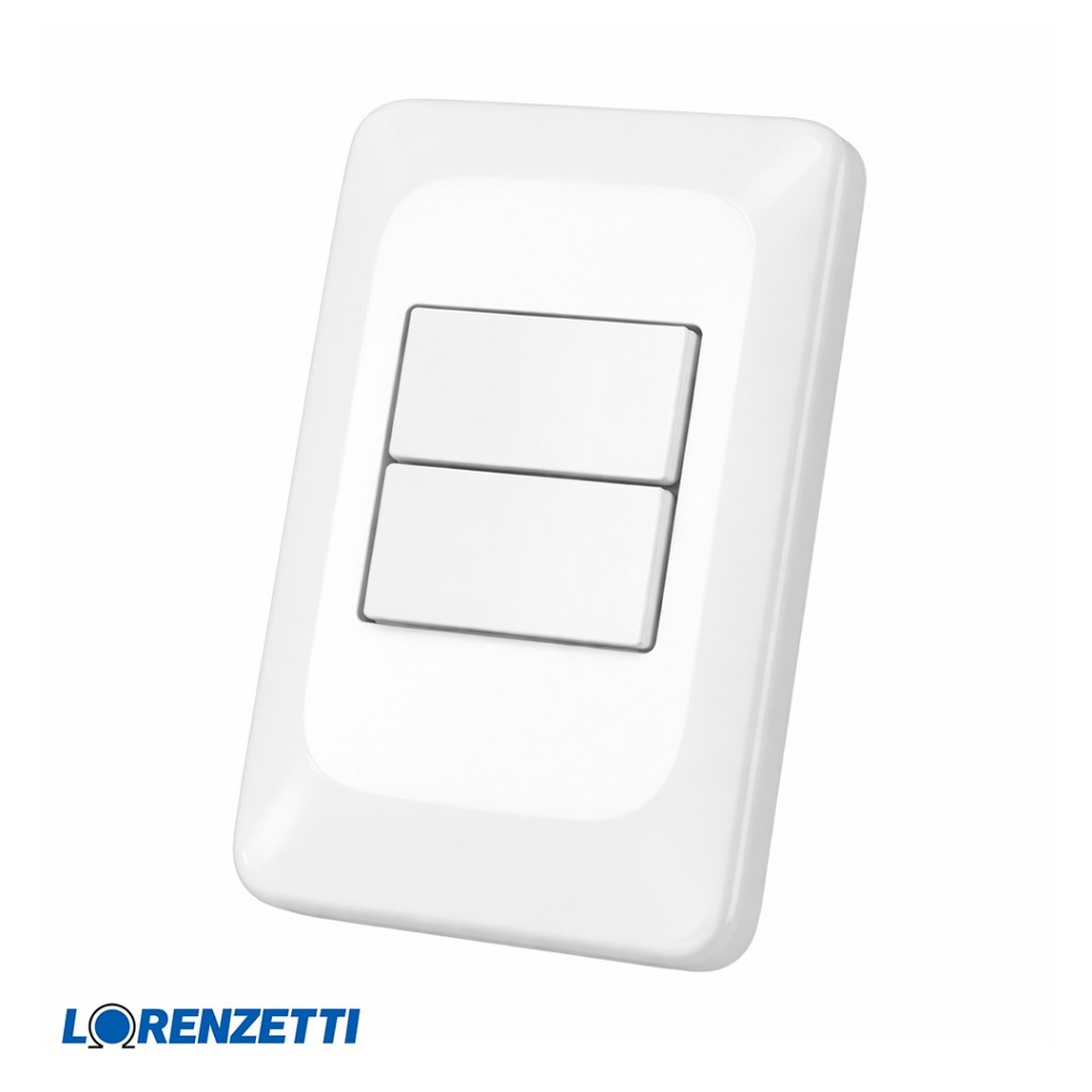 Interruptor Duplo Paralelo  4x2 10a 250v Branco Lorenzetti