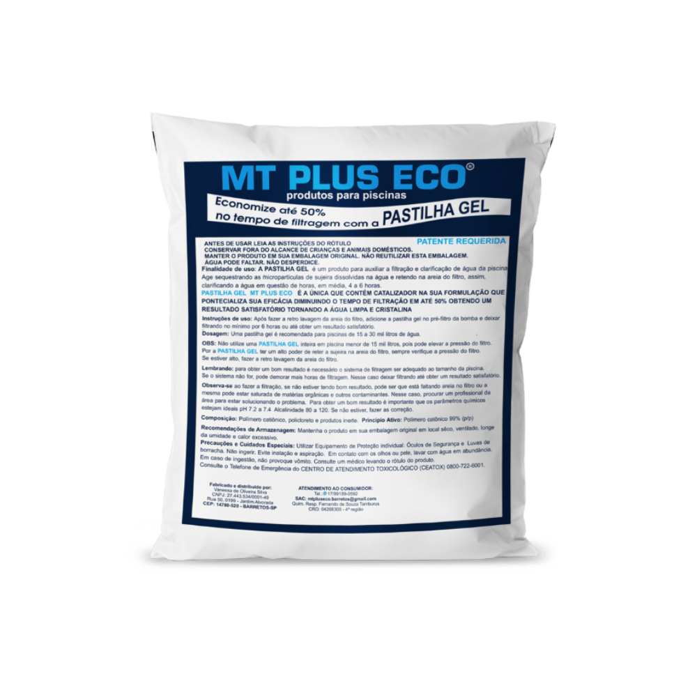 Pastilha em Gel MT Plus Catalisador Imã para Sujeiras Aderente