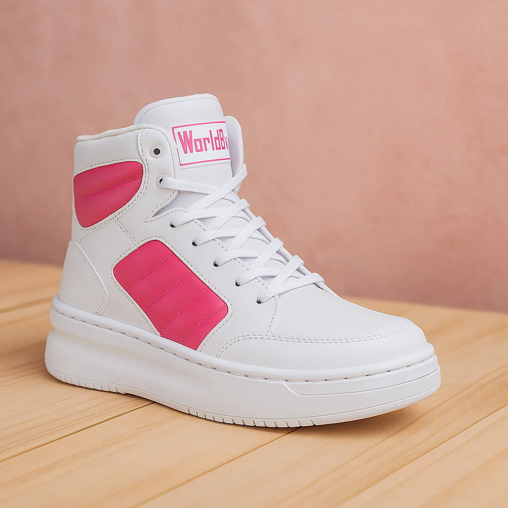 Tênis Bota Feminino Fitness Academia Sneaker Cano Alto Sola Reta Confortável Leve cores disponiveis