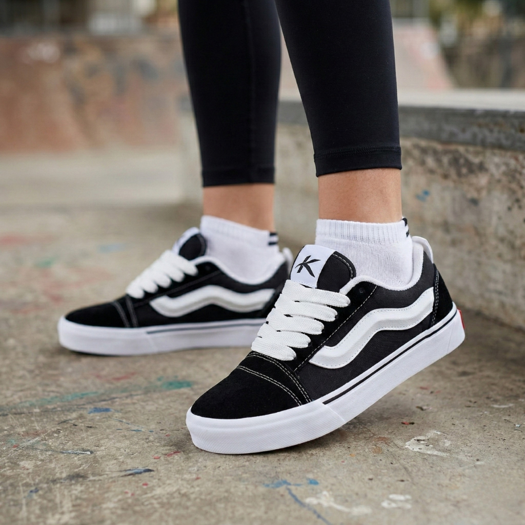 Tenis Feminino KNW Original Kalum Academia Confortavel Tenil Cadarço Grosso em Oferta na Shopee
