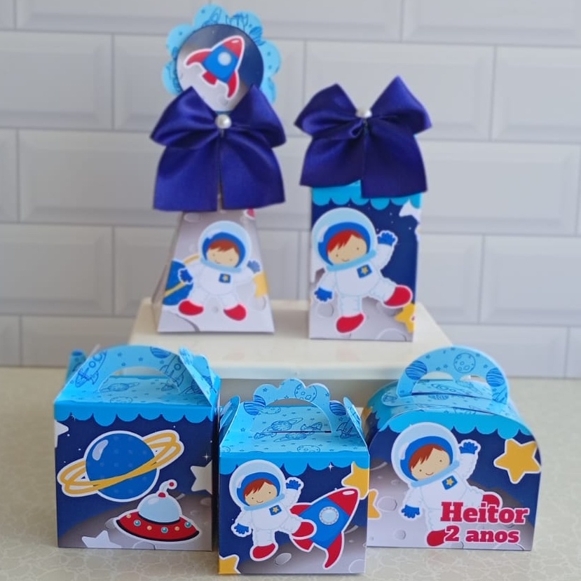 KIT PEGUE E MONTE – CAIXINHAS PERSONALIZADAS PARA LEMBRANCINHAS DE FESTA INFANTIL ASTRONAUTA