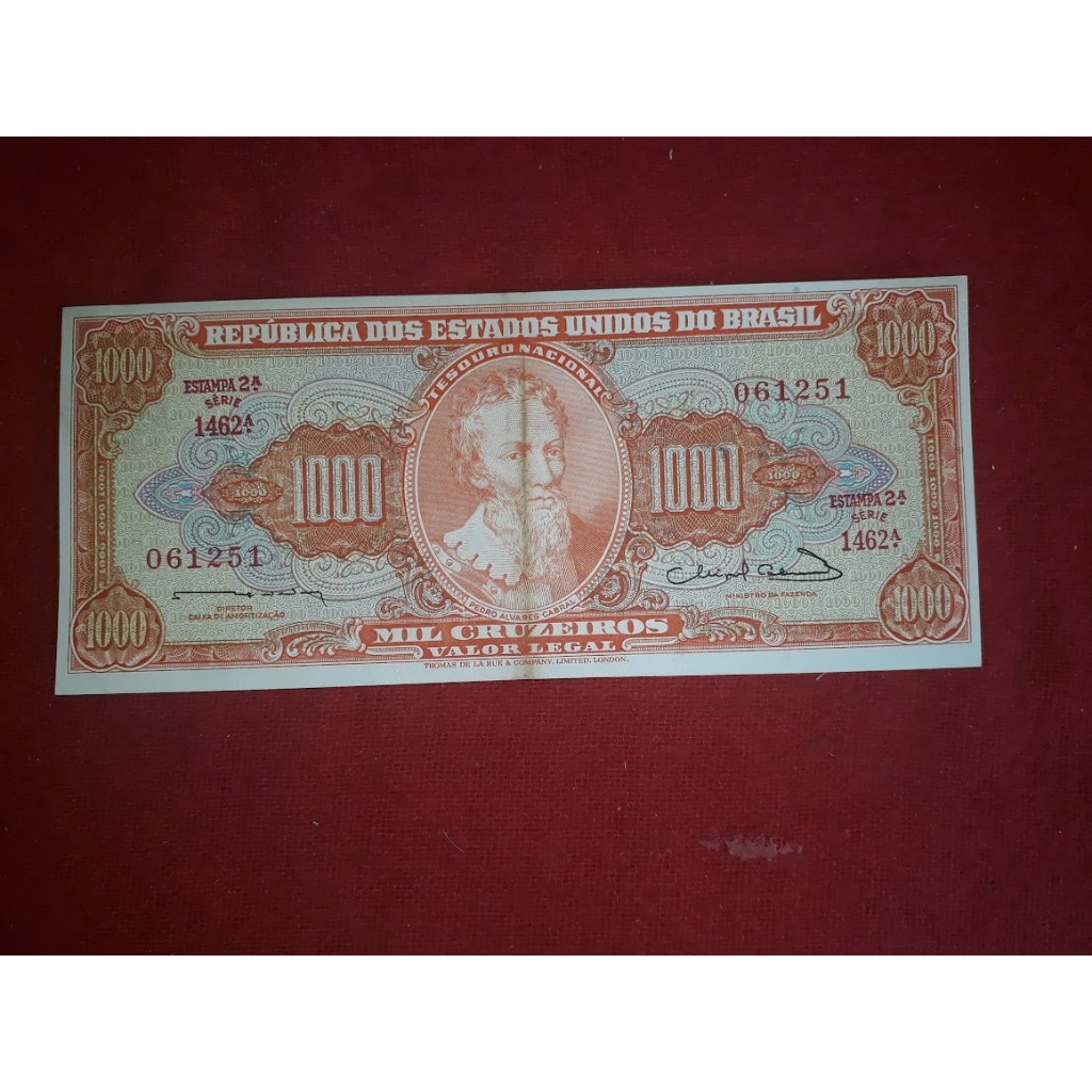 Cedula C 106 1000 Cruzeiros 1963 - MBCSOB c/ mancha +++