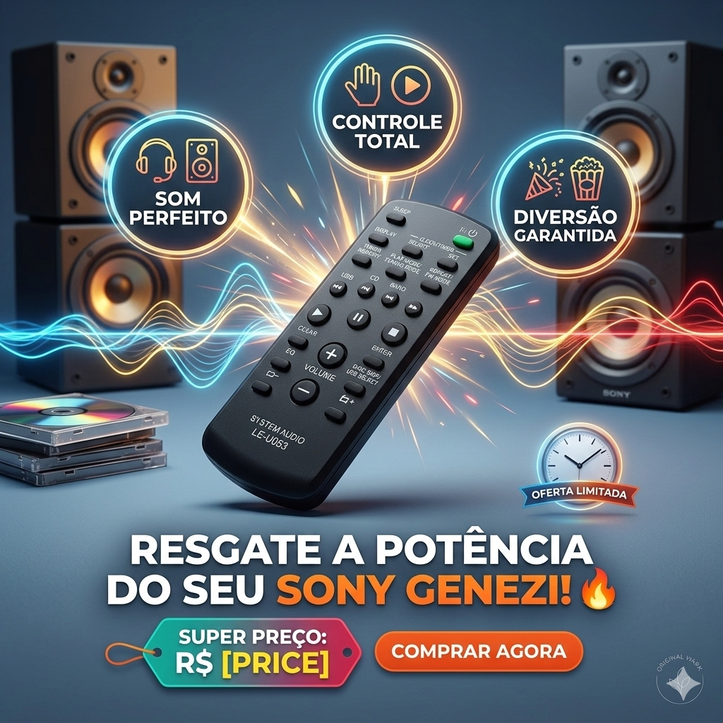 Controle Remoto Para Mini System Sony Genezi Varios Modelos.