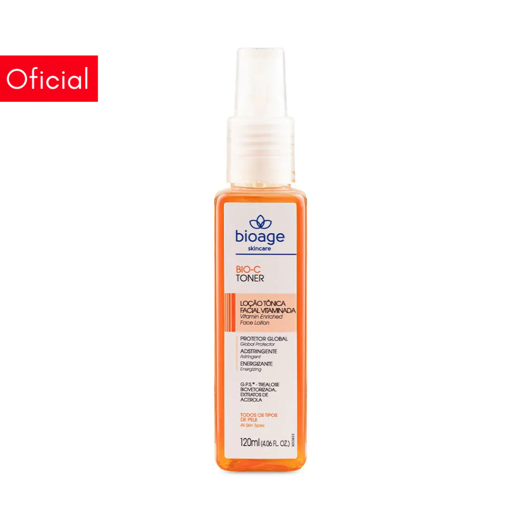 Loção Tônica Facial com Vitamina C Antioxidante e Adstringente - Bio-C Tôner Bioage 120ml em Oferta na Shopee