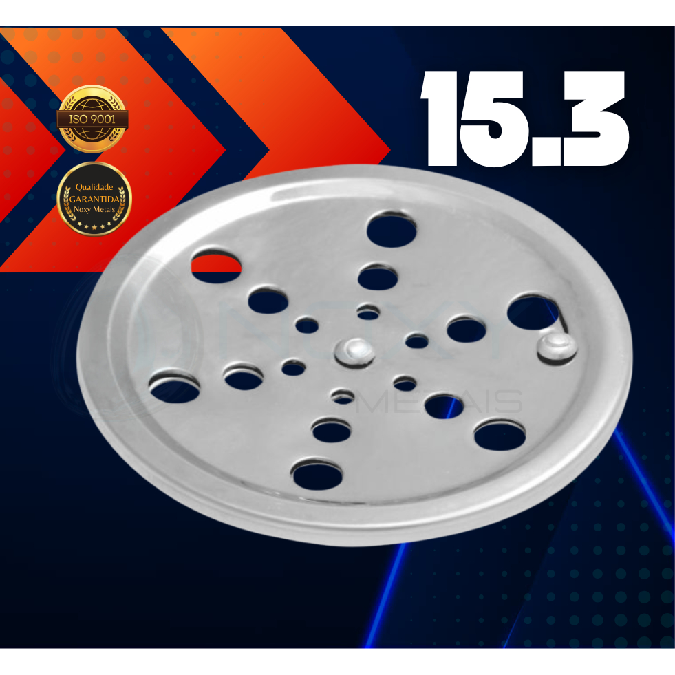 Ralo banheiro lavabo redondo metal inox Grelha (15X15) SEM caixilho - Tampa do ralo em Oferta na Shopee