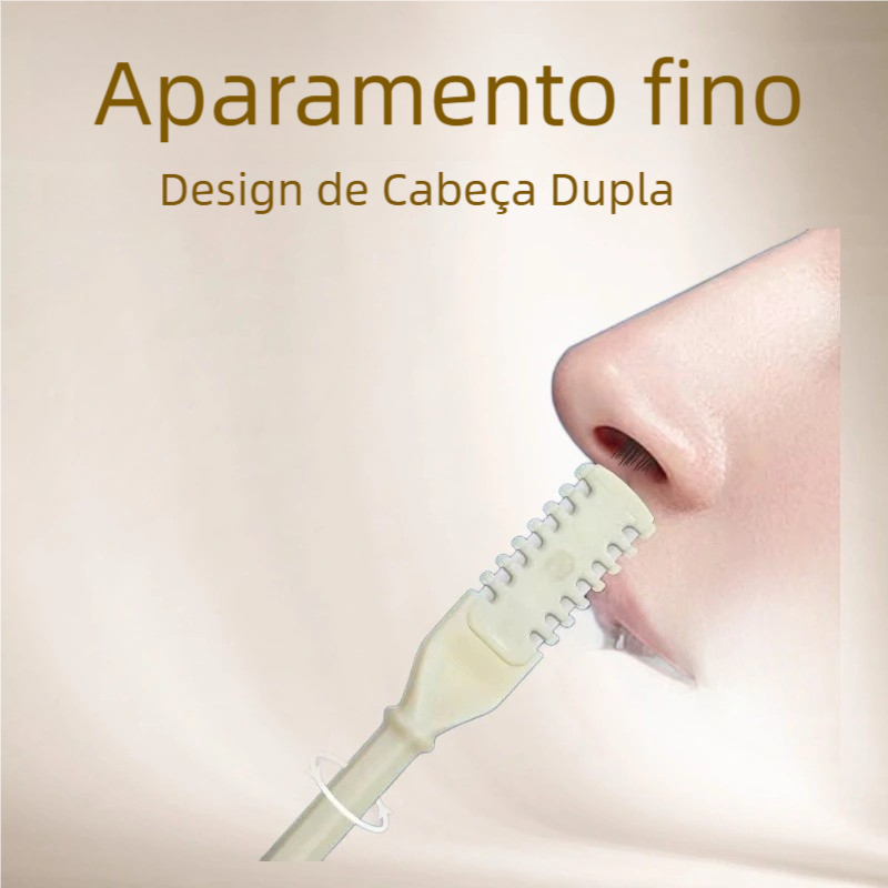 Ferramenta Aparador Pêlos Nariz Portátil Lavável - Cabeça Dupla 360° Giratória Ideal para Dia a Dia em Oferta na Shopee